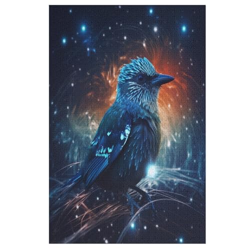 Cute Vogel Holzpuzzle 1000 Teile, Knobelspiele Für Erwachsene, Teenager, Puzzles Unmögliche - Kinder Puzzle Zimmer Deko 78×53cm von LCWWW