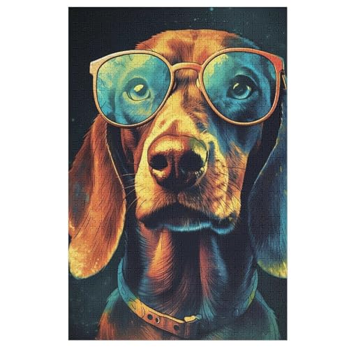Dachshund Hund Puzzle 1000 Teile, Holzpuzzle Für Erwachsene Kinder, Impossible Puzzles, Geschicklichkeitsspiel Für Die Ganze Familie 78×53cm Dachshund Hund Puzzle 1000 Teile, Holzpuzzle Für Erwachsene Kinder, Impossible Puzzles, Geschicklichkeitsspiel Für Die Ganze Familie 78×53cm von LCWWW