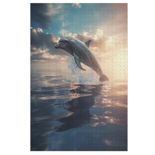 Delphins -Puzzle, 1000 Teile,Holzpuzzle Für Erwachsene Kinder, Lustiges Spielzeug, Denkspiel, Bildungsspiel, 78×53cm Delphins -Puzzle, 1000 Teile,Holzpuzzle Für Erwachsene Kinder, Lustiges Spielzeug, Denkspiel, Bildungsspiel, 78×53cm von LCWWW