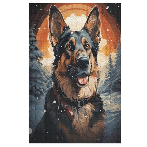 Deutscher Schäferhund Holzpuzzle - 1000 Teiliges Jigsaw Knobelspiel - Puzzle Für Erwachsene & Kinder - Outdoor & Reisespielzeug 78×53cm Deutscher Schäferhund Holzpuzzle - 1000 Teiliges Jigsaw Knobelspiel - Puzzle Für Erwachsene & Kinder - Outdoor & Reisespielzeug 78×53cm von LCWWW