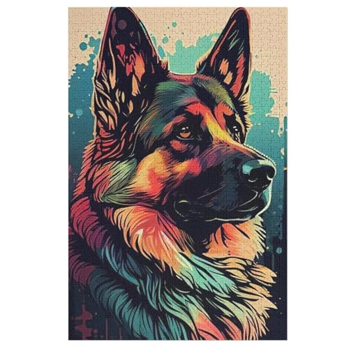 Deutscher Schäferhund Puzzle 1000 Teile, Holzpuzzle Herausforderndes Geschicklichkeitsspiel Für Die Ganze Familie, Kinder Erwachsenenpuzzle Ab 12 Jahren 78×53cm Deutscher Schäferhund Puzzle 1000 Teile, Holzpuzzle Herausforderndes Geschicklichkeitsspiel Für Die Ganze Familie, Kinder Erwachsenenpuzzle Ab 12 Jahren 78×53cm von LCWWW