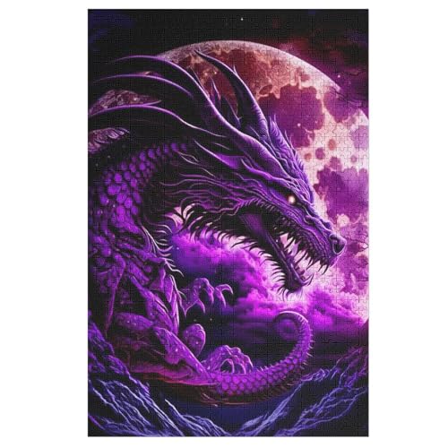 Drache 1000 Teile Puzzles Für Erwachsene, Impossible Puzzle, Geschicklichkeitsspiel Für Die Ganze Familie, Kinder Holzpuzzle 78×53cm Drache 1000 Teile Puzzles Für Erwachsene, Impossible Puzzle, Geschicklichkeitsspiel Für Die Ganze Familie, Kinder Holzpuzzle 78×53cm von LCWWW
