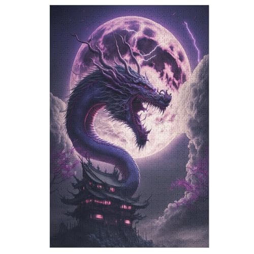 Drache Holzpuzzle 1000 Teile Klassische Puzzles Erwachsene Kinder Puzzle DIY Kit Holzspielzeug Einzigartiges Geschenk 78×53cm Drache Holzpuzzle 1000 Teile Klassische Puzzles Erwachsene Kinder Puzzle DIY Kit Holzspielzeug Einzigartiges Geschenk 78×53cm von LCWWW