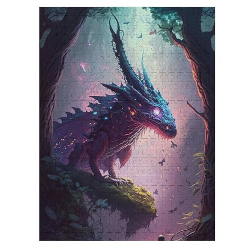 Drache Holzpuzzle 500 Teile Klassische Puzzles Erwachsene Kinder Puzzle DIY Kit Holzspielzeug Einzigartiges Geschenk 55×41cm Drache Holzpuzzle 500 Teile Klassische Puzzles Erwachsene Kinder Puzzle DIY Kit Holzspielzeug Einzigartiges Geschenk 55×41cm von LCWWW