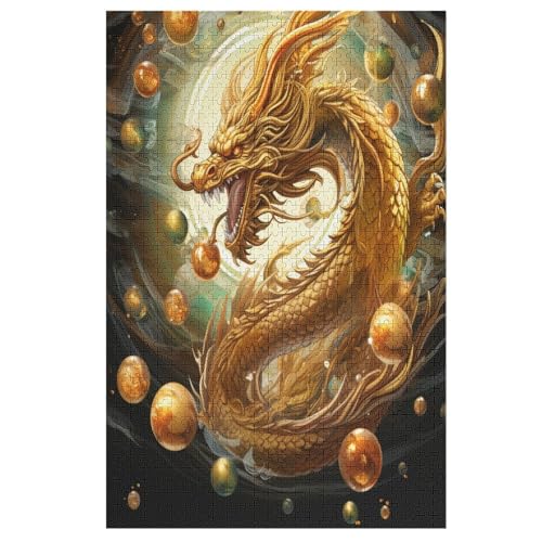 Drache Puzzle 1000 Teile, Holzpuzzle Herausforderndes Geschicklichkeitsspiel Für Die Ganze Familie, Kinder Erwachsenenpuzzle Ab 12 Jahren 78×53cm Drache Puzzle 1000 Teile, Holzpuzzle Herausforderndes Geschicklichkeitsspiel Für Die Ganze Familie, Kinder Erwachsenenpuzzle Ab 12 Jahren 78×53cm von LCWWW