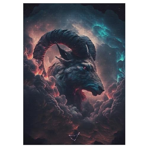 Ehrgeiziger Steinbock Holzpuzzle 300 Teile, Knobelspiele Für Erwachsene, Teenager, Puzzles Unmögliche - Kinder Puzzle Zimmer Deko 42×30cm von LCWWW