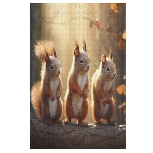 Eichhörnchen Puzzle Für Erwachsene 1000 Teile Premium Recyceltes Brett Zum Lernen, Lernspielzeug, Familienspiele Kinder Holzpuzzle 78×53cm Eichhörnchen Puzzle Für Erwachsene 1000 Teile Premium Recyceltes Brett Zum Lernen, Lernspielzeug, Familienspiele Kinder Holzpuzzle 78×53cm von LCWWW