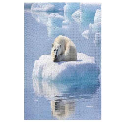 Eisbär Puzzle Für Erwachsene,1000-teiliges Puzzles, Für Kinder,Holzpuzzle,Lernspielzeug, 78×53cm Eisbär Puzzle Für Erwachsene,1000-teiliges Puzzles, Für Kinder,Holzpuzzle,Lernspielzeug, 78×53cm von LCWWW