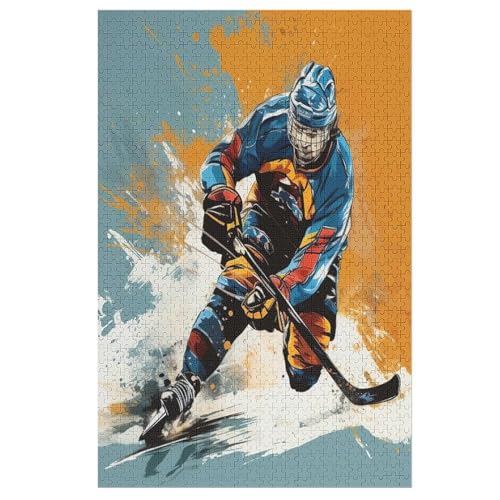 Eishockey 1000 Teile Puzzles Für Erwachsene Holzpuzzle Familienpuzzlespiel Stressabbau-Puzzle Für Kinder Ab 12 Jahren 78×53cm Eishockey 1000 Teile Puzzles Für Erwachsene Holzpuzzle Familienpuzzlespiel Stressabbau-Puzzle Für Kinder Ab 12 Jahren 78×53cm von LCWWW