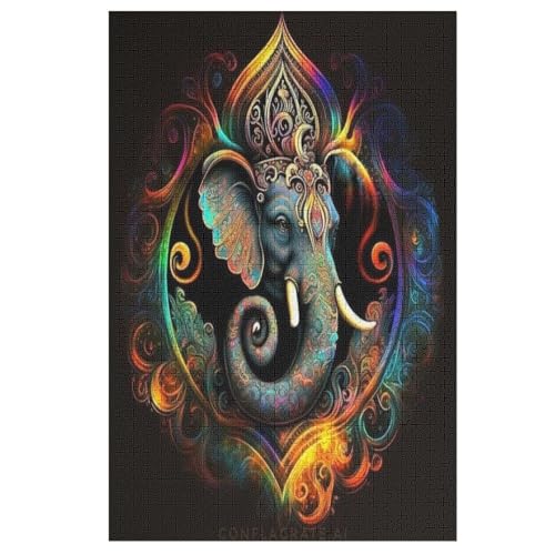 Elefant Holzpuzzle 1000 Teile, Knobelspiele Für Erwachsene, Teenager, Puzzles Unmögliche - Kinder Puzzle Zimmer Deko 78×53cm Elefant Holzpuzzle 1000 Teile, Knobelspiele Für Erwachsene, Teenager, Puzzles Unmögliche - Kinder Puzzle Zimmer Deko 78×53cm von LCWWW
