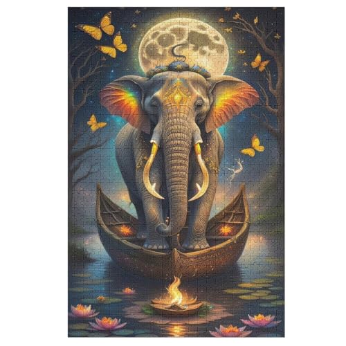 Elefant Holzpuzzle Für Erwachsene Teenager Stress Abbauen Familien-Puzzlespiel Poster 1000-teiliges Puzzle Kinder Lernspiel 78×53cm Elefant Holzpuzzle Für Erwachsene Teenager Stress Abbauen Familien-Puzzlespiel Poster 1000-teiliges Puzzle Kinder Lernspiel 78×53cm von LCWWW