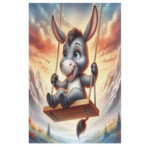 Esel -Puzzle, 1000 Teile,Holzpuzzle Für Erwachsene Kinder, Lustiges Spielzeug, Denkspiel, Bildungsspiel, 78×53cm Esel -Puzzle, 1000 Teile,Holzpuzzle Für Erwachsene Kinder, Lustiges Spielzeug, Denkspiel, Bildungsspiel, 78×53cm von LCWWW