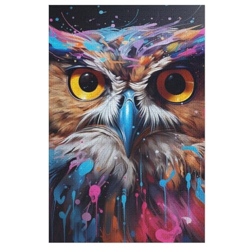Eule-Puzzle Für Erwachsene, 1000 Teile, Holzpuzzle, Kinderpuzzle, Dekompressionsspiel, Spielzeugpuzzle 78×53cm Eule-Puzzle Für Erwachsene, 1000 Teile, Holzpuzzle, Kinderpuzzle, Dekompressionsspiel, Spielzeugpuzzle 78×53cm von LCWWW