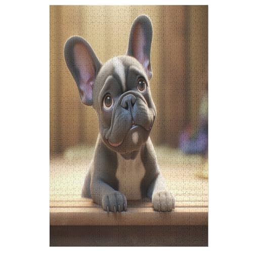 French BullHund Holzpuzzle 1000 Teile Klassische Puzzles Erwachsene Kinder Puzzle DIY Kit Holzspielzeug Einzigartiges Geschenk 78×53cm French BullHund Holzpuzzle 1000 Teile Klassische Puzzles Erwachsene Kinder Puzzle DIY Kit Holzspielzeug Einzigartiges Geschenk 78×53cm von LCWWW