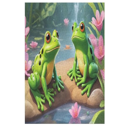 Frosch 1000 Teile Premium-Puzzles Für Erwachsene Kinder- Holzpuzzles Spaß Und Lernspiele - Perfekte Puzzle-Geschenke 78×53cm Frosch 1000 Teile Premium-Puzzles Für Erwachsene Kinder- Holzpuzzles Spaß Und Lernspiele - Perfekte Puzzle-Geschenke 78×53cm von LCWWW