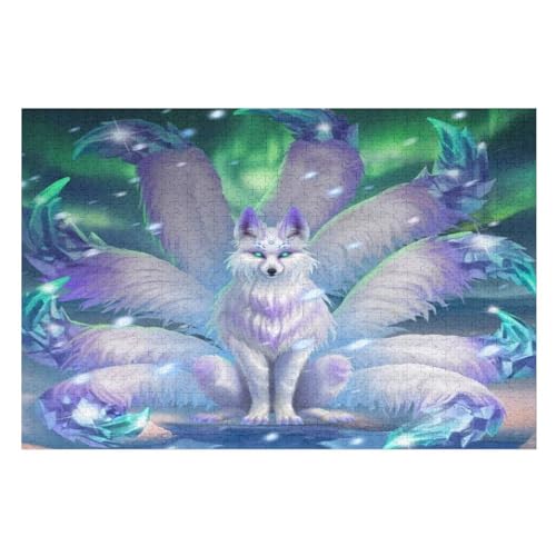 Fuchs Holzpuzzle 1000 Teile, Knobelspiele Für Erwachsene, Teenager, Puzzles Unmögliche - Kinder Puzzle Zimmer Deko （75×50cm） von LCWWW