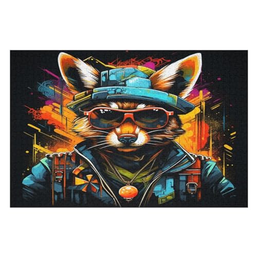 Fuchs Puzzle 1000 Teile, Holzpuzzle Herausforderndes Geschicklichkeitsspiel Für Die Ganze Familie, Kinder Erwachsenenpuzzle Ab 12 Jahren （75×50cm） von LCWWW