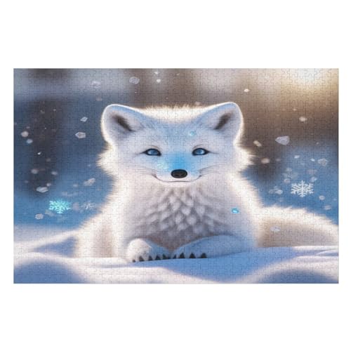 Fuchs Puzzle 1000 Teile, Holzpuzzle Herausforderndes Geschicklichkeitsspiel Für Die Ganze Familie, Kinder Erwachsenenpuzzle Ab 12 Jahren （75×50cm） von LCWWW