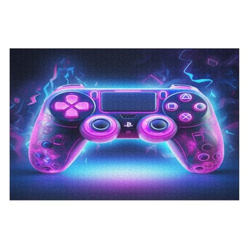 Gamecontroller Puzzles 1000 Teile Erwachsener Kniffel Spaß Für Die Ganze Familie, Holzpuzzle Kinder Erwachsene, Impossible Puzzle Schwer （75×50cm） von LCWWW