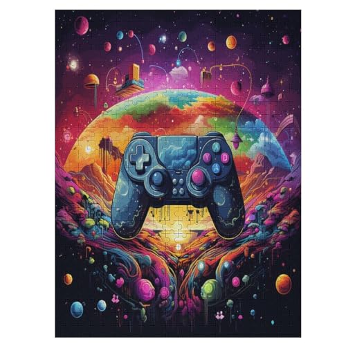 Gamepad Holzpuzzle 500 Teile Klassische Puzzles Erwachsene Kinder Puzzle DIY Kit Holzspielzeug Einzigartiges Geschenk 55×41cm Gamepad Holzpuzzle 500 Teile Klassische Puzzles Erwachsene Kinder Puzzle DIY Kit Holzspielzeug Einzigartiges Geschenk 55×41cm von LCWWW