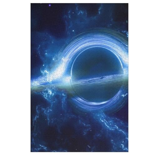 Goldenes Schwarzes Loch Holzpuzzle 1000 Teile,Puzzles Für Erwachsene, Impossible Puzzle, Kinder Legespiel 78×53cm von LCWWW