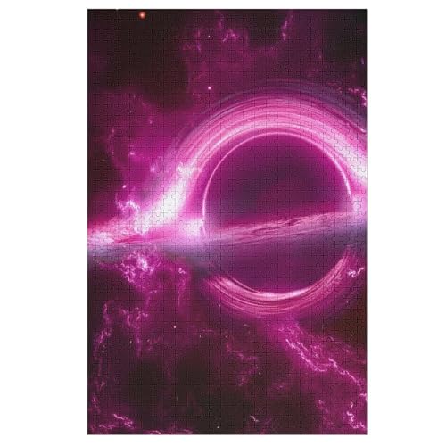 Goldenes Schwarzes Loch Puzzle Für Erwachsene,1000-teiliges Puzzles, Für Kinder,Holzpuzzle,Lernspielzeug, 78×53cm von LCWWW