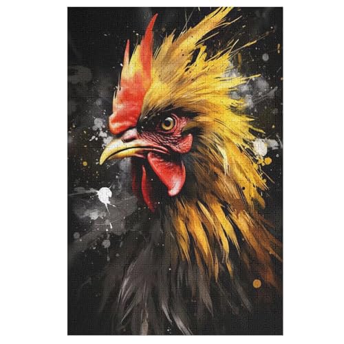 Hahn 1000 Teile Puzzles Für Erwachsene, Impossible Puzzle, Geschicklichkeitsspiel Für Die Ganze Familie, Kinder Holzpuzzle 78×53cm Hahn 1000 Teile Puzzles Für Erwachsene, Impossible Puzzle, Geschicklichkeitsspiel Für Die Ganze Familie, Kinder Holzpuzzle 78×53cm von LCWWW