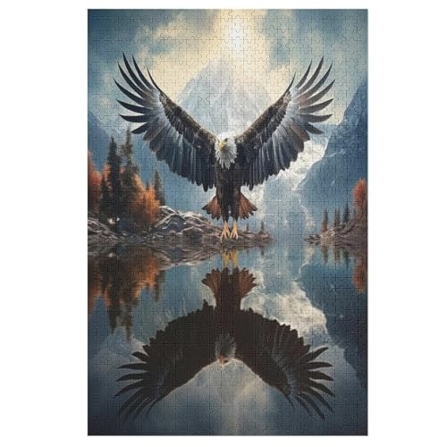 Holzpuzzle Adler Puzzle 1000 Teile Erwachsene Klassische Pädagogisches Spielzeug Kinder Lernspiel Herausforderndes Puzzles 78×53cm von LCWWW
