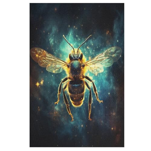 Holzpuzzle Biene Puzzle 1000 Teile Erwachsene Klassische Pädagogisches Spielzeug Kinder Lernspiel Herausforderndes Puzzles 78×53cm von LCWWW