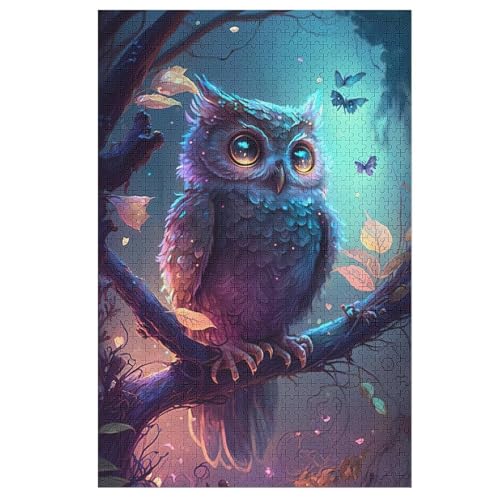 Holzpuzzle Eule Puzzle 1000 Teile Erwachsene Klassische Pädagogisches Spielzeug Kinder Lernspiel Herausforderndes Puzzles 78×53cm von LCWWW