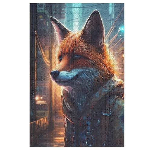 Holzpuzzle Fuchs Puzzle 1000 Teile Erwachsene Klassische Pädagogisches Spielzeug Kinder Lernspiel Herausforderndes Puzzles 78×53cm von LCWWW
