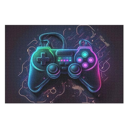 Holzpuzzle Gamecontroller Puzzle 1000 Teile Erwachsene Klassische Pädagogisches Spielzeug Kinder Lernspiel Herausforderndes Puzzles （75×50cm） von LCWWW