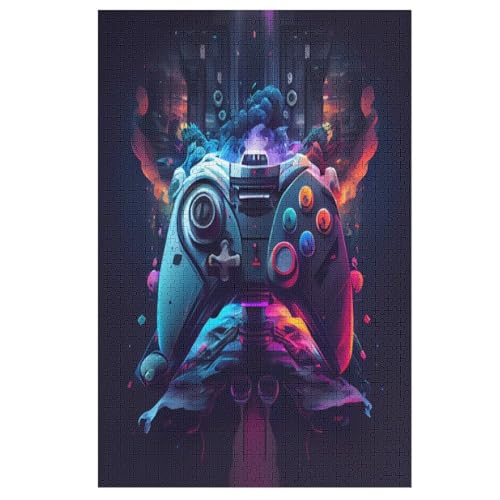 Holzpuzzle Gaming Neon Gamepad Puzzle 1000 Teile Erwachsene Klassische Pädagogisches Spielzeug Kinder Lernspiel Herausforderndes Puzzles 78×53cm Holzpuzzle Gaming Neon Gamepad Puzzle 1000 Teile Erwachsene Klassische Pädagogisches Spielzeug Kinder Lernspiel Herausforderndes Puzzles 78×53cm von LCWWW