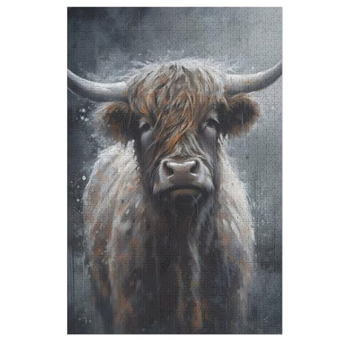 Holzpuzzle Highland Kuh Puzzle 1000 Teile Erwachsene Klassische Pädagogisches Spielzeug Kinder Lernspiel Herausforderndes Puzzles 78×53cm Holzpuzzle Highland Kuh Puzzle 1000 Teile Erwachsene Klassische Pädagogisches Spielzeug Kinder Lernspiel Herausforderndes Puzzles 78×53cm von LCWWW