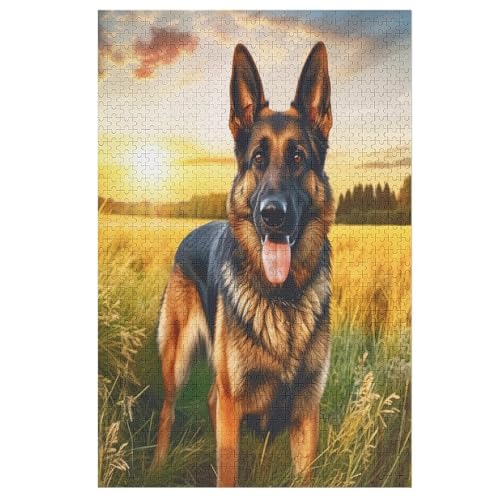 Holzpuzzle Hund Puzzle 1000 Teile Erwachsene Klassische Pädagogisches Spielzeug Kinder Lernspiel Herausforderndes Puzzles 78×53cm von LCWWW