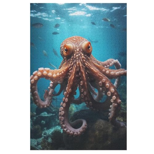 Holzpuzzle Oktopus Puzzle 1000 Teile Erwachsene Klassische Pädagogisches Spielzeug Kinder Lernspiel Herausforderndes Puzzles 78×53cm Holzpuzzle Oktopus Puzzle 1000 Teile Erwachsene Klassische Pädagogisches Spielzeug Kinder Lernspiel Herausforderndes Puzzles 78×53cm von LCWWW