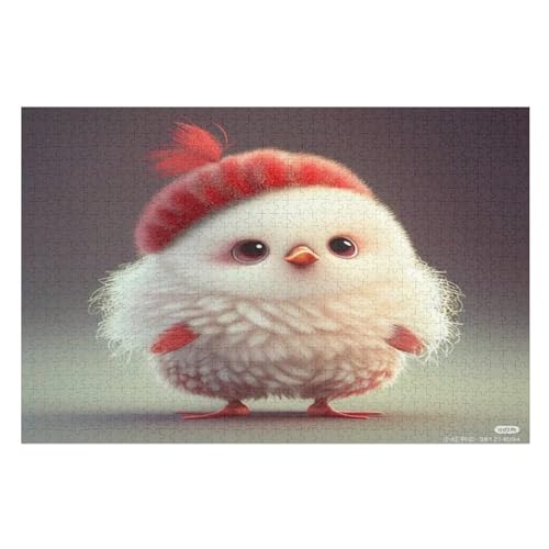 Holzpuzzles 1000 Teile Chick -Puzzle Für Jungen Und Mädchen, Schwierigkeitsgrad, Lernspiele, Familienspielzeug （75×50cm） von LCWWW