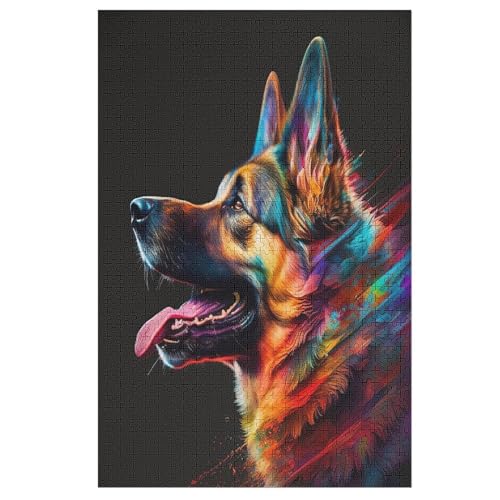 Holzpuzzles 1000 Teile Deutscher Schäferhund -Puzzle Für Jungen Und Mädchen, Schwierigkeitsgrad, Lernspiele, Familienspielzeug 78×53cm Holzpuzzles 1000 Teile Deutscher Schäferhund -Puzzle Für Jungen Und Mädchen, Schwierigkeitsgrad, Lernspiele, Familienspielzeug 78×53cm von LCWWW