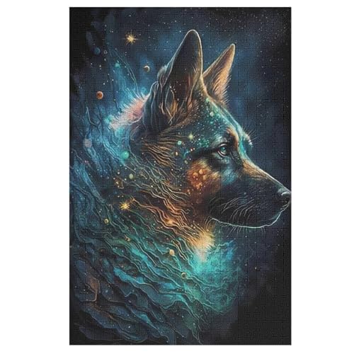 Holzpuzzles 1000 Teile Deutscher Schäferhund -Puzzle Für Jungen Und Mädchen, Schwierigkeitsgrad, Lernspiele, Familienspielzeug 78×53cm Holzpuzzles 1000 Teile Deutscher Schäferhund -Puzzle Für Jungen Und Mädchen, Schwierigkeitsgrad, Lernspiele, Familienspielzeug 78×53cm von LCWWW