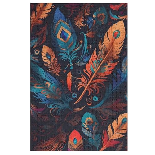Holzpuzzles 1000 Teile Feder-Muster -Puzzle Für Jungen Und Mädchen, Schwierigkeitsgrad, Lernspiele, Familienspielzeug 78×53cm Holzpuzzles 1000 Teile Feder-Muster -Puzzle Für Jungen Und Mädchen, Schwierigkeitsgrad, Lernspiele, Familienspielzeug 78×53cm von LCWWW
