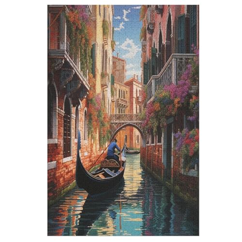 Holzpuzzles 1000 Teile Flussstadt -Puzzle Für Jungen Und Mädchen, Schwierigkeitsgrad, Lernspiele, Familienspielzeug 78×53cm Holzpuzzles 1000 Teile Flussstadt -Puzzle Für Jungen Und Mädchen, Schwierigkeitsgrad, Lernspiele, Familienspielzeug 78×53cm von LCWWW