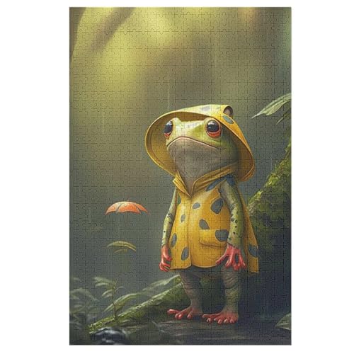 Holzpuzzles 1000 Teile Frosch -Puzzle Für Jungen Und Mädchen, Schwierigkeitsgrad, Lernspiele, Familienspielzeug 78×53cm Holzpuzzles 1000 Teile Frosch -Puzzle Für Jungen Und Mädchen, Schwierigkeitsgrad, Lernspiele, Familienspielzeug 78×53cm von LCWWW