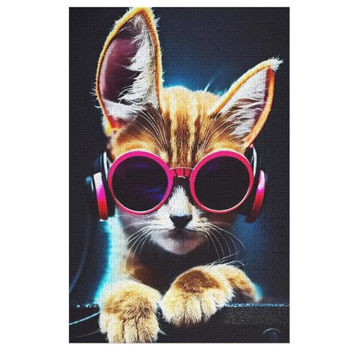 Holzpuzzles 1000 Teile Katze -Puzzle Für Jungen Und Mädchen, Schwierigkeitsgrad, Lernspiele, Familienspielzeug 78×53cm Holzpuzzles 1000 Teile Katze -Puzzle Für Jungen Und Mädchen, Schwierigkeitsgrad, Lernspiele, Familienspielzeug 78×53cm von LCWWW