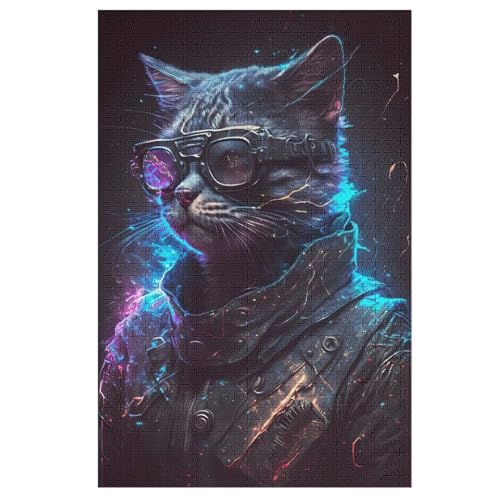 Holzpuzzles 1000 Teile Katze -Puzzle Für Jungen Und Mädchen, Schwierigkeitsgrad, Lernspiele, Familienspielzeug 78×53cm Holzpuzzles 1000 Teile Katze -Puzzle Für Jungen Und Mädchen, Schwierigkeitsgrad, Lernspiele, Familienspielzeug 78×53cm von LCWWW