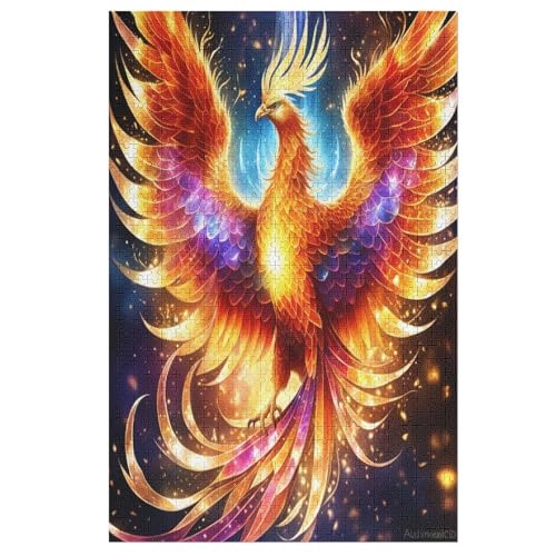 Holzpuzzles 1000 Teile Phönix -Puzzle Für Jungen Und Mädchen, Schwierigkeitsgrad, Lernspiele, Familienspielzeug 78×53cm Holzpuzzles 1000 Teile Phönix -Puzzle Für Jungen Und Mädchen, Schwierigkeitsgrad, Lernspiele, Familienspielzeug 78×53cm von LCWWW