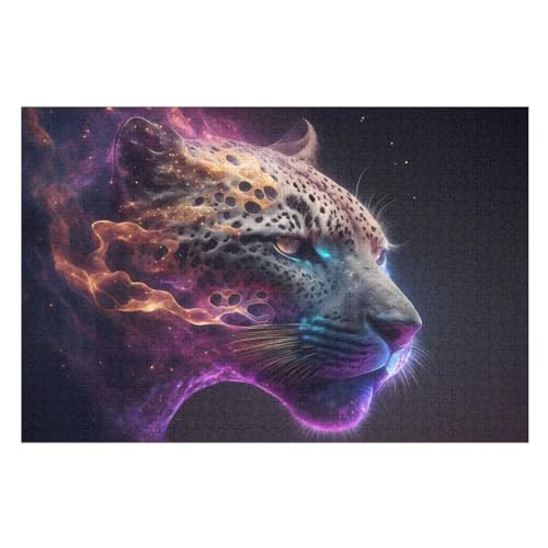 Jaguar Puzzles 1000 Teile Erwachsener Kniffel Spaß Für Die Ganze Familie, Holzpuzzle Kinder Erwachsene, Impossible Puzzle Schwer （75×50cm） von LCWWW