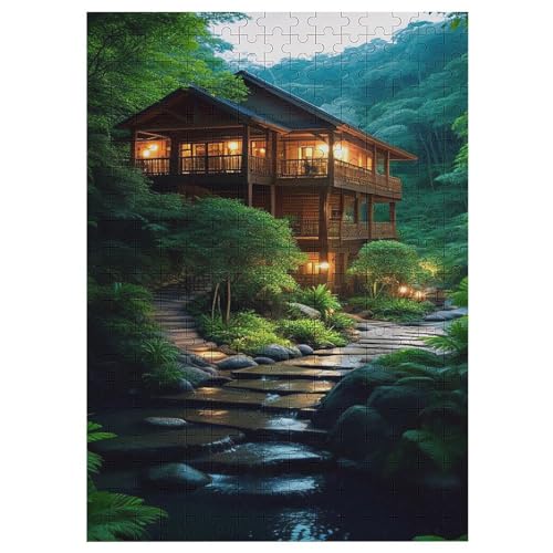 Japan Style Holzpuzzle 300 Teile Klassische Puzzles Erwachsene Kinder Puzzle DIY Kit Holzspielzeug Einzigartiges Geschenk 42×30cm von LCWWW