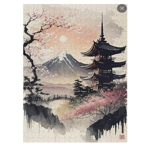 Japan Style Holzpuzzle 500 Teile Klassische Puzzles Erwachsene Kinder Puzzle DIY Kit Holzspielzeug Einzigartiges Geschenk 55×41cm Japan Style Holzpuzzle 500 Teile Klassische Puzzles Erwachsene Kinder Puzzle DIY Kit Holzspielzeug Einzigartiges Geschenk 55×41cm von LCWWW