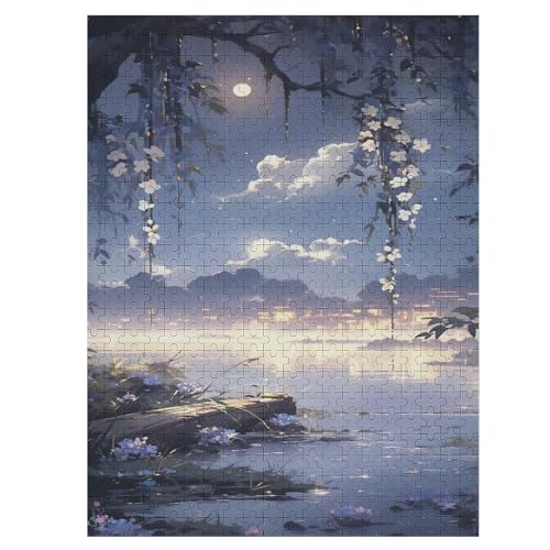 Japan Style Puzzle, Puzzles Für Erwachsene Kinder, 500 Teile Holzpuzzle, Für Jugendliche & Erwachsene Herausforderungsspielzeug 55×41cm von LCWWW