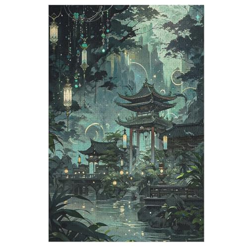 Japan Style Puzzles 1000 Teile Erwachsener Kniffel Spaß Für Die Ganze Familie, Holzpuzzle Kinder Erwachsene, Impossible Puzzle Schwer 78×53cm von LCWWW